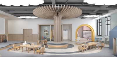 现代幼儿园早教大厅3D模型下载